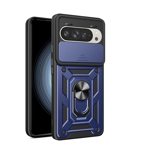 KOOLRIVER�EFor Pixel11 Pro �P�[�X �ϏՌ� �J�o�[ �J���������Y�J�o�[�t�� �����Y�ی� ��̌^�����O�t�� �X�^���h�@�\ �ԍڃz���_�[�Ή�(�u���[)