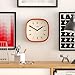 JONES CLOCKS® Marvel Wall Clock | Modern Retro Rounded Square Clock | 10 inch | Orange | Cool Designer Look for Kitchen, Living Room or Office