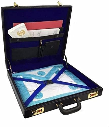 Bricks Maons Masonic Apron Case - Black Briefcase Different Materials WM & MM