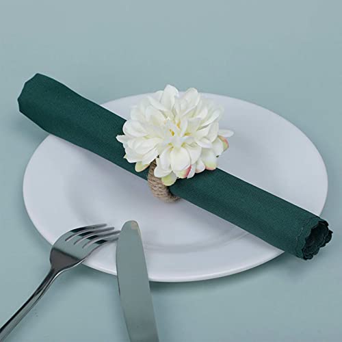 Resoye Artificial Flower Napkin Rings Set Of 6, Silk Yellow Daisy Napkin Buckles Rings Handmade Chrysanthemum Flower Napkin Rings Fake Floral Napkin Ring Holder For Home Kitchen Weddings Table Decor #TOP6
