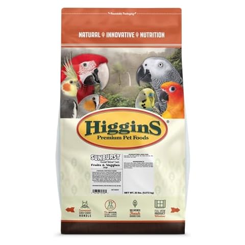 Higgins Pet Food Sunburst Fruit & Veggie Large Hookbill, 20 Lb Cover