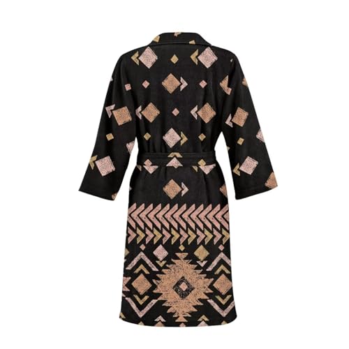 GIFTPUZZ Men's Bathrobe Warm Kimono Robe with Pockets Sleepwear Lounge Robes Full Length Waist Belt Self Tie Nightgown4