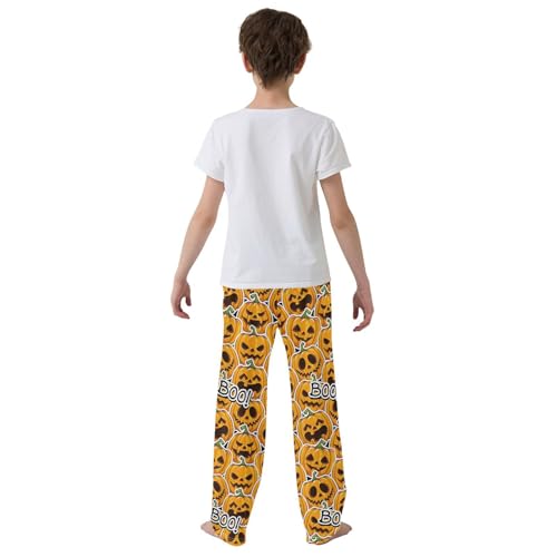 Halloween Pumpkins Boys Pants for Kids Jogger Pants with Pockets S-XL3