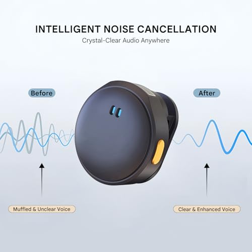 Image of Humble Velox V8 Dual Wireless Lavalier Microphone with LED Display Charging Case, Noise Cancelling Clip-On Mic for iPhone & Android, Real-Time Monitoring for YouTube, Vlogging & Podcasting