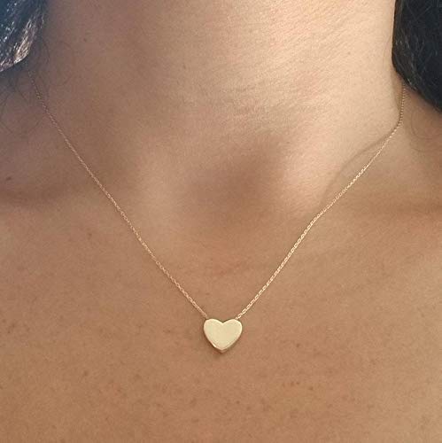 14k gold necklace heart Clearance