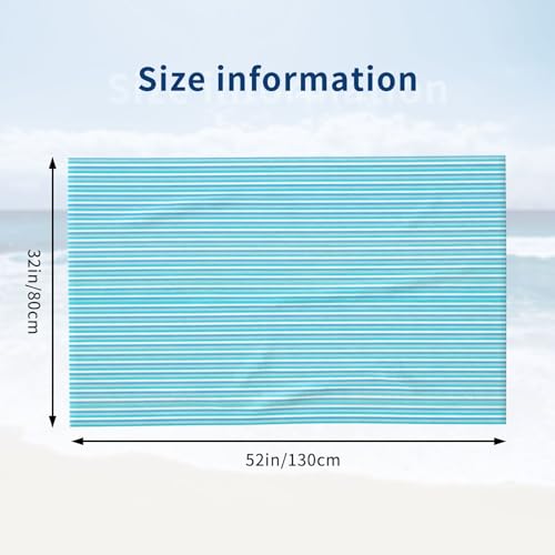Serviette de bain microfibre à rayures séchage rapide et ultra absorbante - 4
