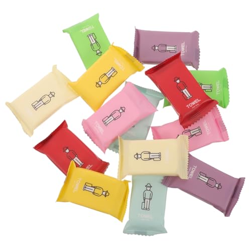 HAWILLOSCH 14個純綿使い捨て圧縮タオル 独立包装で携帯楽々 旅行防災用コンパクト洗顔タオル 速乾 携帯便利 ホテルサロン対応