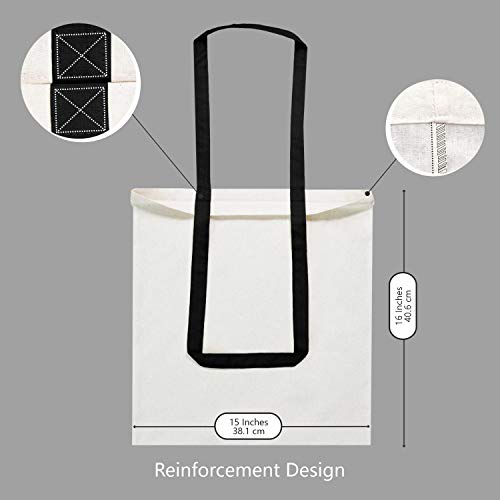 Image of TOPDesign 12-Pack Economical Cotton Tote Bag, Lightweight Medium Reusable Grocery Shopping Cloth Bags, Suitable for DIY, Advertising, Promotion, Gift, Activity
