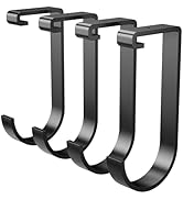 SunsGrove Heavy-Duty 4-Pack Overhead Garage Ceiling Storage Hooks, Add-On Storage Flat Hook Acces...