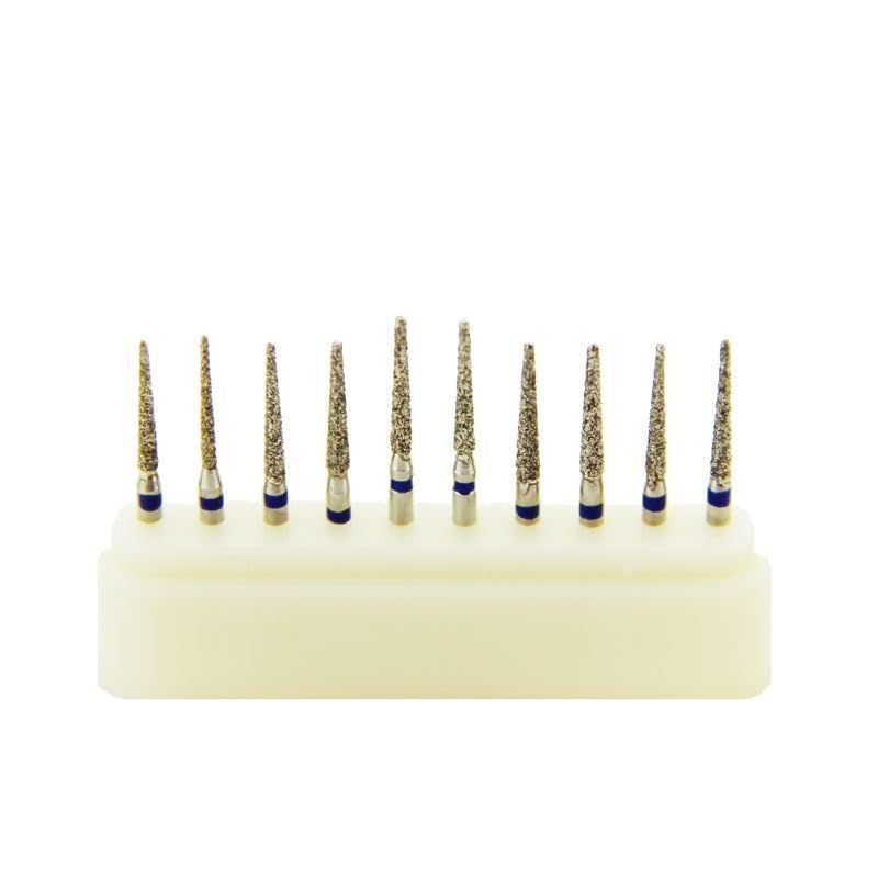 Gold Cura Dental Regular Diamond Burs of Taper | Assorted In FG Shank-image-33