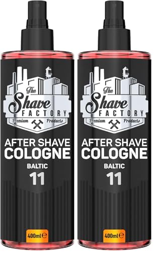 The Shave Factory Aftershave Cologne for Men – Baltic 400ml – Refreshing and Invigorating Fragrance – Citrus and Earthy Wood with a Crisp Coastal Touch – Soothes Irritation, Refreshes the Skin
