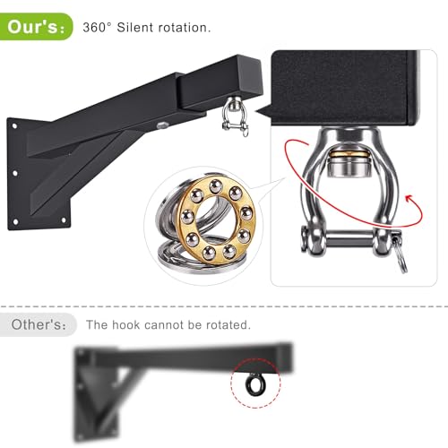 SELEWARE Heavy Bag Wall Mount Heavy Duty Heavy Bag Hanger Punching Bag Bracket for Boxing, Muay Thai and MMA Training Bar Length Adjustable, Come with Heavy Bag Chains by SELEWARE - Image 4