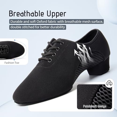SWDZM Men&Women Ballroom Dance Shoes Closed Toe Latin Salsa Practice Dancer Modern Performance Dancing Shoes3