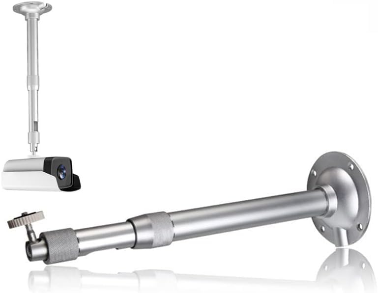 Tech-Lobby 30-60cm Adjustable Tilt Swivel Bracket Long Drop Ceiling Mount Stand for CCTV and Projector Surveillance Camera Housing Home Surveillance System