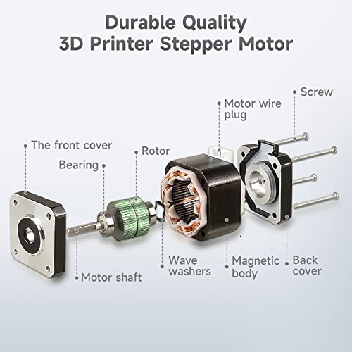 Geeetech 3D Printer 42-40 Stepper Motors, 4 Lead, 0.4N.m, 1.68A, With 70Cm Cable, High Precision, Stable Operation,Suitable For Ender 3 V2/Pro, Ender 3 Series, Cr10 Series，Cr6 Series Etc. #TOP2