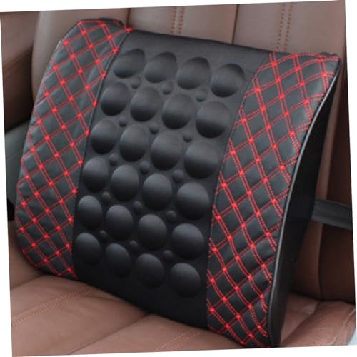 Coussin de massage électrique Healeved avec ligne rouge vin