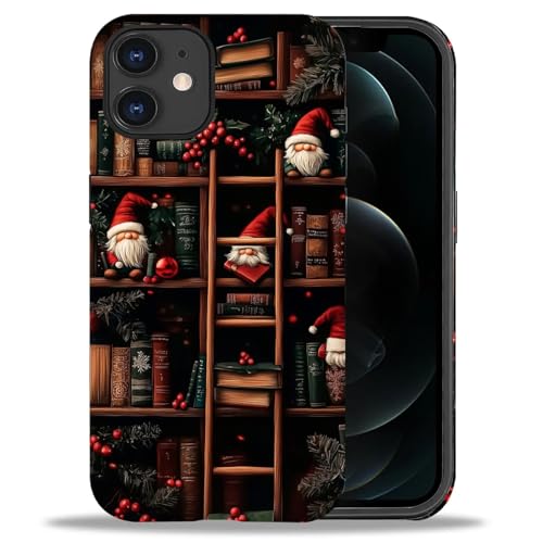 DAIZAG Phone Case Compatible with iPhone 11,Christmas Santa Claus Mixed 2 Layer Soft Silicone+Hard PC Ddouble Protection Ultra-Thin Phone Case for iPhone 11