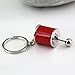 maycom Creative Auto Part Model Gear Box Keychain Six-speed Manual Transmission Shift Lever Keyring Key Chain Ring Keyrings Keyfob (Red)