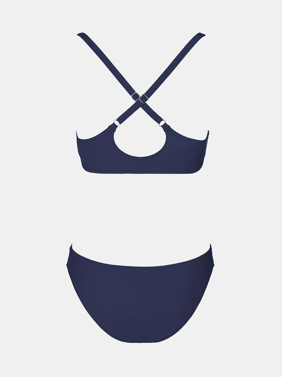 CUPSHE Women's Two Piece Bikini Set Floral Print Knot Bunny Tie