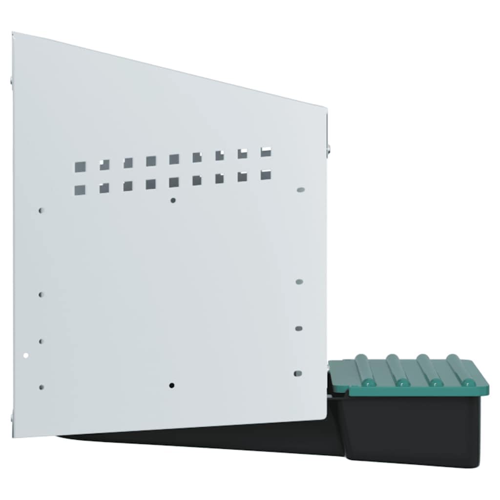 INLIFE Hühner-Nistkasten 1 Fach Wandmontage Verzinkter Stahl,Tier- & Haustierbedarf,Haustierbedarf,Kleintierzubehör,Lebensräume & Gehege für Kleintiere,Silber,3.02 KG,4104890