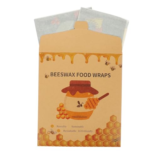 Homoyoyo 3pezzi Pellicole Alimentari in Cera d Api Naturali Riutilizzabili Per Ciotole Lavabili e Sostenibili Per Conservazione Alimenti Sicura e Durevole