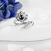 MONGAS Lotus Ring Sterling Silver Lotus Flower Ring Flower Jewelry for Women