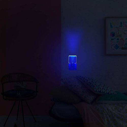 Miniatura 9 de Paquete de 2 luces nocturnas LED enchufables de 0.5 W con sensor de atardecer a amanecer, color azul
