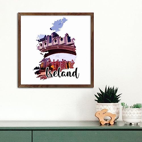 Art décor pour maison Irlande panneau en bois cadeau idéal
