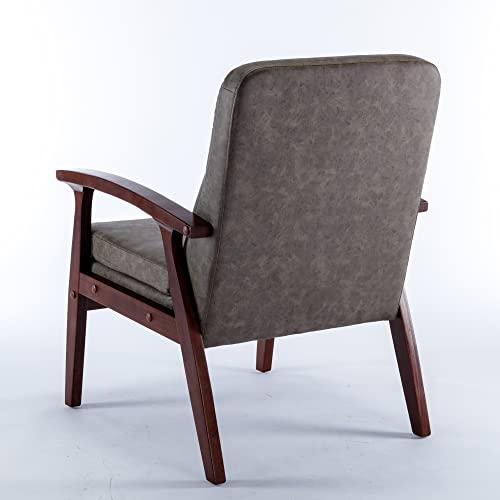 Sillón moderno poliuretano Marrón miniatura 4