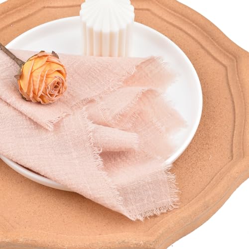 Servilletas de Tela Cuadradas 16.5x16.5 Pulgadas Pack 10 Rosa Perla miniatura 4