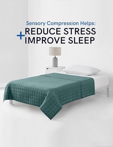 Image of YnM Cooling Weighted Blanket for Adults, 10lbs Heavy Bed Throw for One Person of 90lbs, Perfect for Hot Sleepers or Warm Climates with Rayon /Glass Beads(48x72 Inches,Twin /Full Bed, Sea Grass)