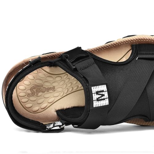 Men beach shoes with woven straps outdoor casual sports oversized breathable and non slip mesh sandals2