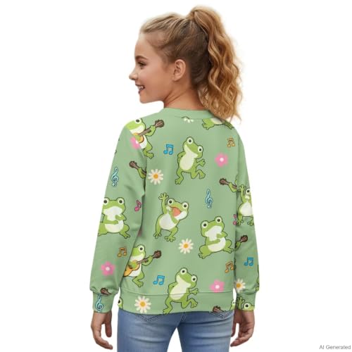 Image of Girls Cardigans Sweater Long Sleeve Crew Neck Button Down Sweaters School Outerwear for Kids Fall Winter Tops