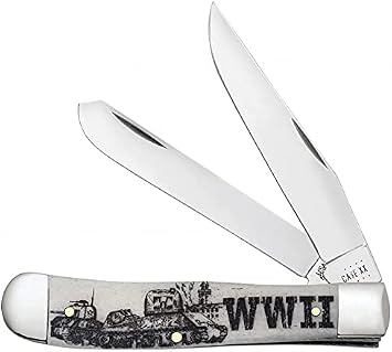 Case Cutlery CA50950 Wwii Trapper Natural Bone