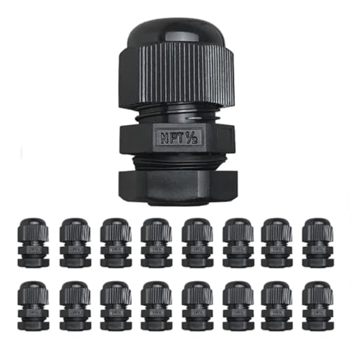 Connecteur de câble en nylon 1/2 NPT lot de 100 presse-étoupes étanches IP68