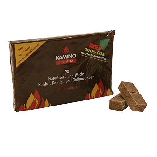 Kamino Flam Naturholz- und Wachs Kohle- Kamin- und Grillanzünder