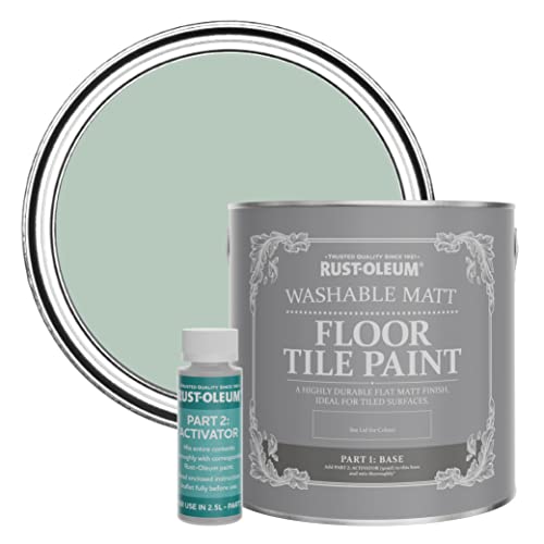 Rust-Oleum Green Washable Matt Floor Tile Paint - Leaplish 2.5L