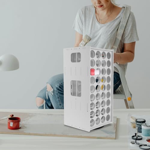 Support peinture bois blanc 72 emplacements pour pigments