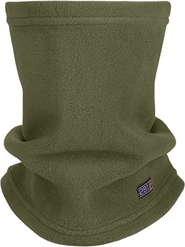 281Z Winter Warmer Neck Gaiter - Military Tactical Outdoor Sport - Polartec Classic Fleece Tube Scarf (Olive Green, One Size)