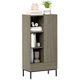 HOMCOM Bibliothèque, Meuble de Rangement avec Placard à Porte, Étagère avec 3 Compartiment...