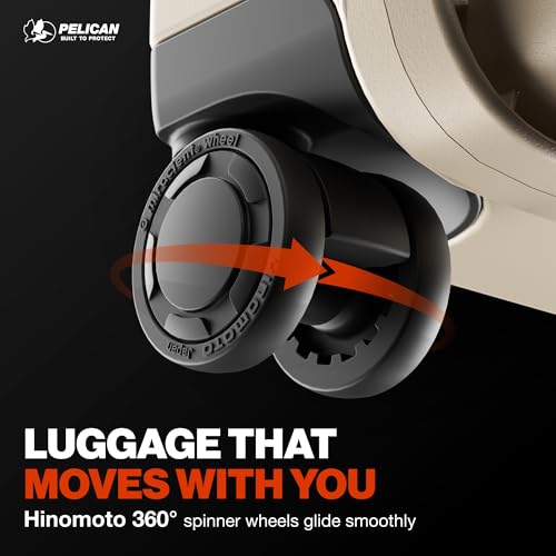 Image of Pelican ATX Luggage - Hardside Carry On Luggage with Wheels - 22 Inch Carry On Bag - Airline Approved (Sand)