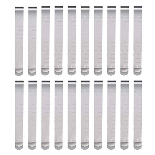 20 PCS Hemming Clips, TEOYALL Stainless Steel Sewing Clips Measurement Ruler Marking Sewing Project Quilting Supplies (20 Pieces)