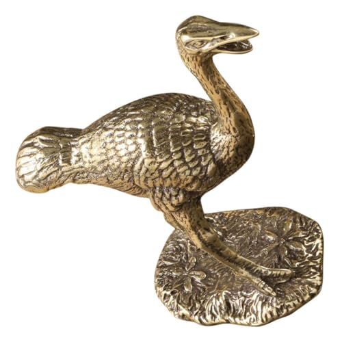 Statue d'autruche laiton stable pour embellir un espace vide - 2