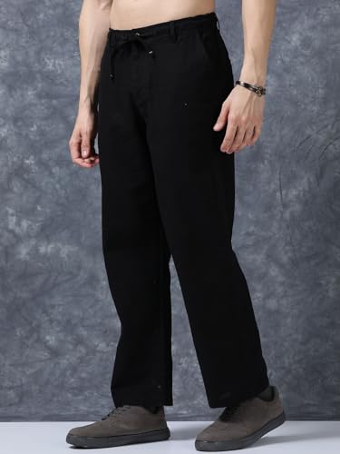 Image of Vogaan Men's Cotton Blend Casual Trousers Pants | Stylish Comfortable Trousers for Office Work and Outings