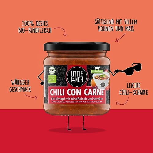 Little Lunch Bio Chili Con Carne | Chilli | 100% Bio-Rindfleisch | Ohne zugesetzten Zucker | Glutenfrei | Laktosefrei | Keine künstlichen Zusätze | Ohne Geschmacksverstärker | 6 x 350g – Bild 3