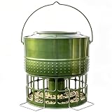 Solution4Patio 8-10LB Bird Feeder, Metal Wild Birdfeeder with 32 Access Holes &...