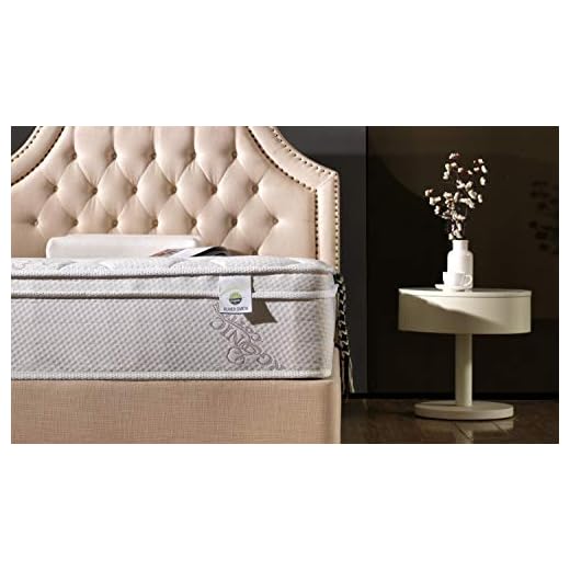 Smith & Oliver Organic Cotton - 12 Inch - Deluxe Sleep - Plush Euro Pillow Top - Cool Memory Foam & Pocket Spring Mattress - Green Foam Certified - Queen