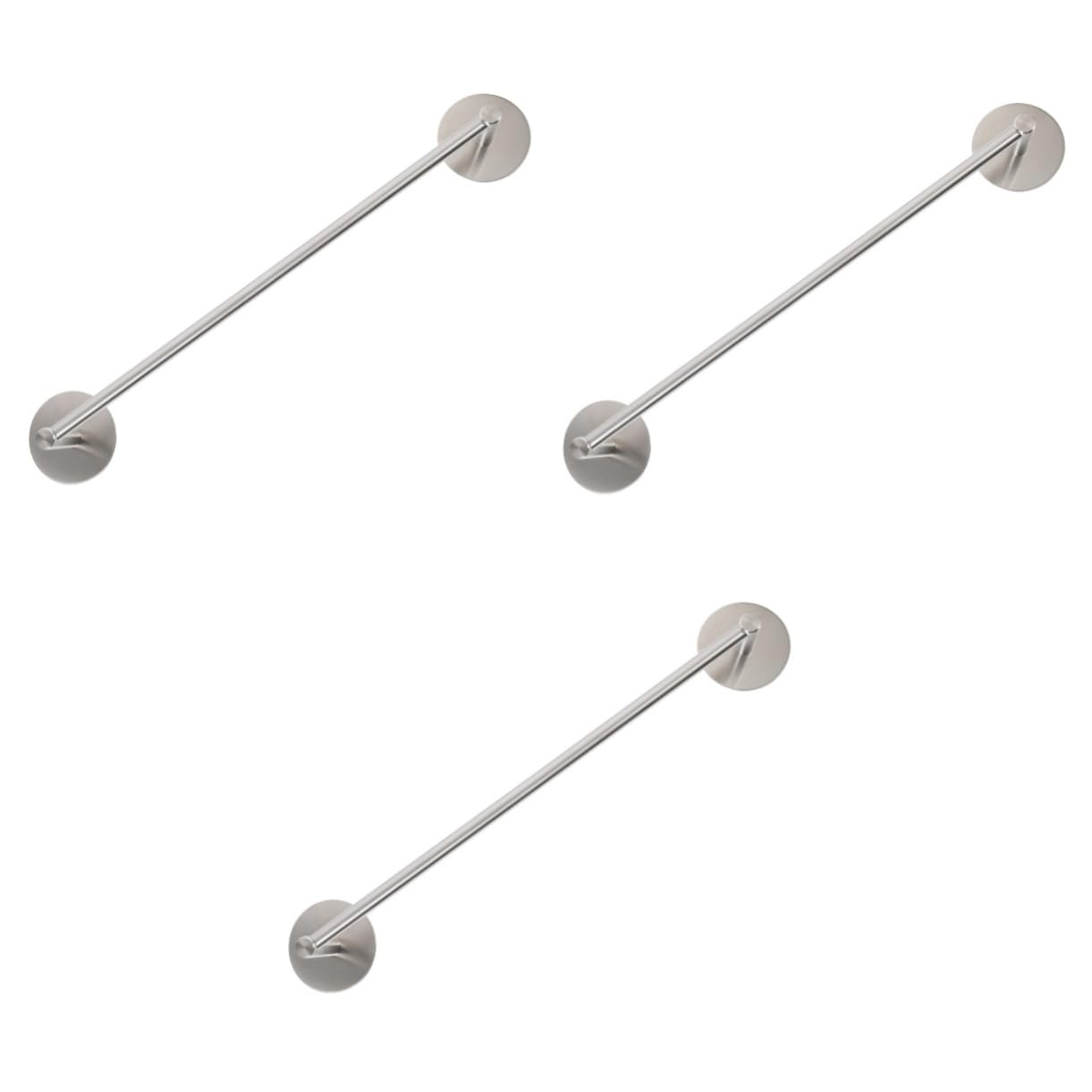 Toallero de barra y gancho autoadhesivo de acero inoxidable para baño