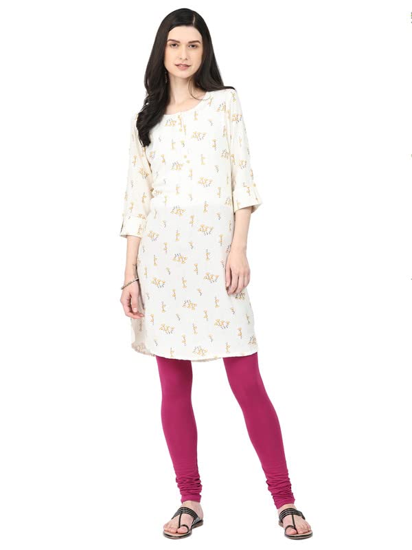 Image of Robinbosky Cotton Churidhar Leggings for Women - Stylish, Stretchable & Flattering Fit for All-Day Comfort