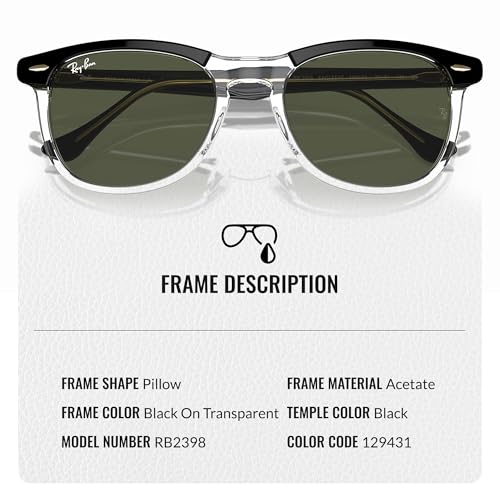 Ray-Ban RB2398 EAGLEEYE Square-Round Shaped Sunglasses for Men & Women with Official RAYBAN Eyewear Kit3